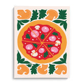 Pizza Party Slice Illustration Wall Art